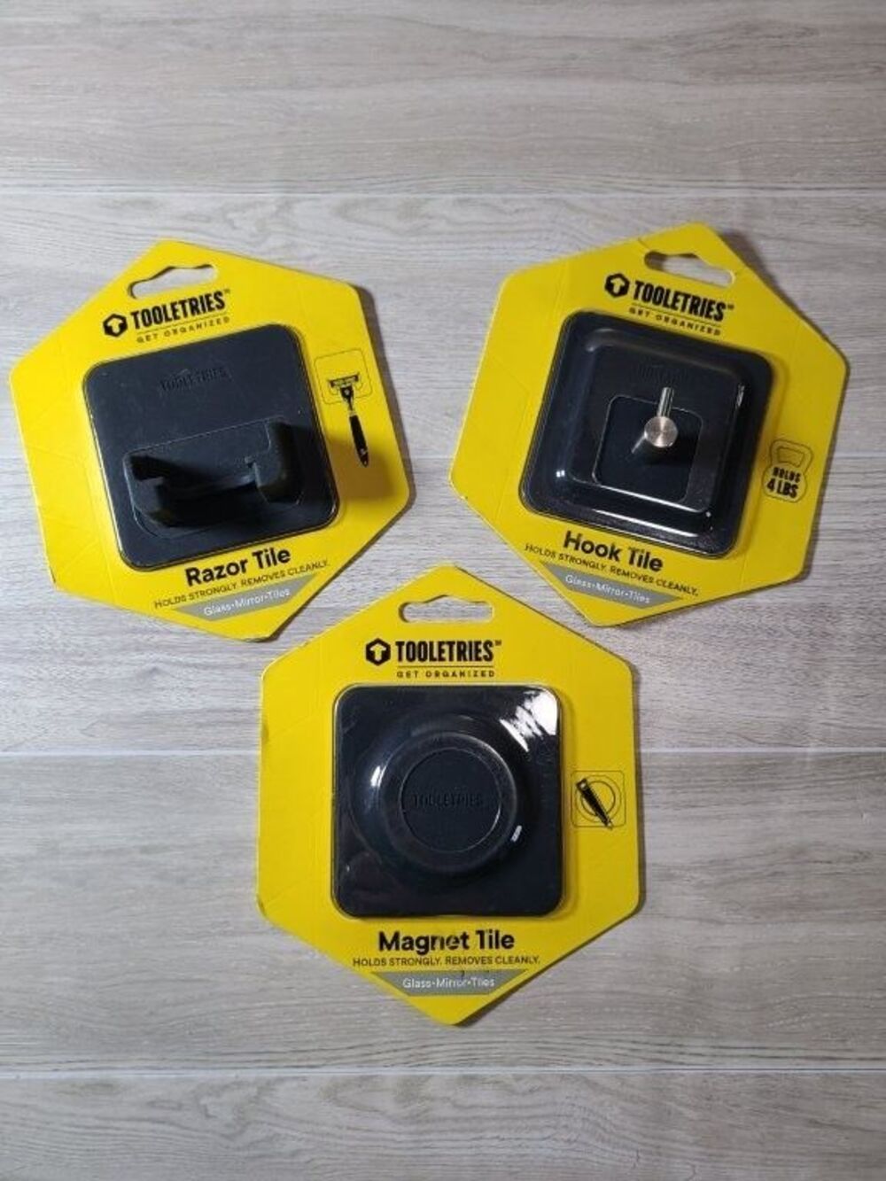 Tooletries Shower Set Mason Razor Tile Arnold Hook Archer Magnet Silicone Grip